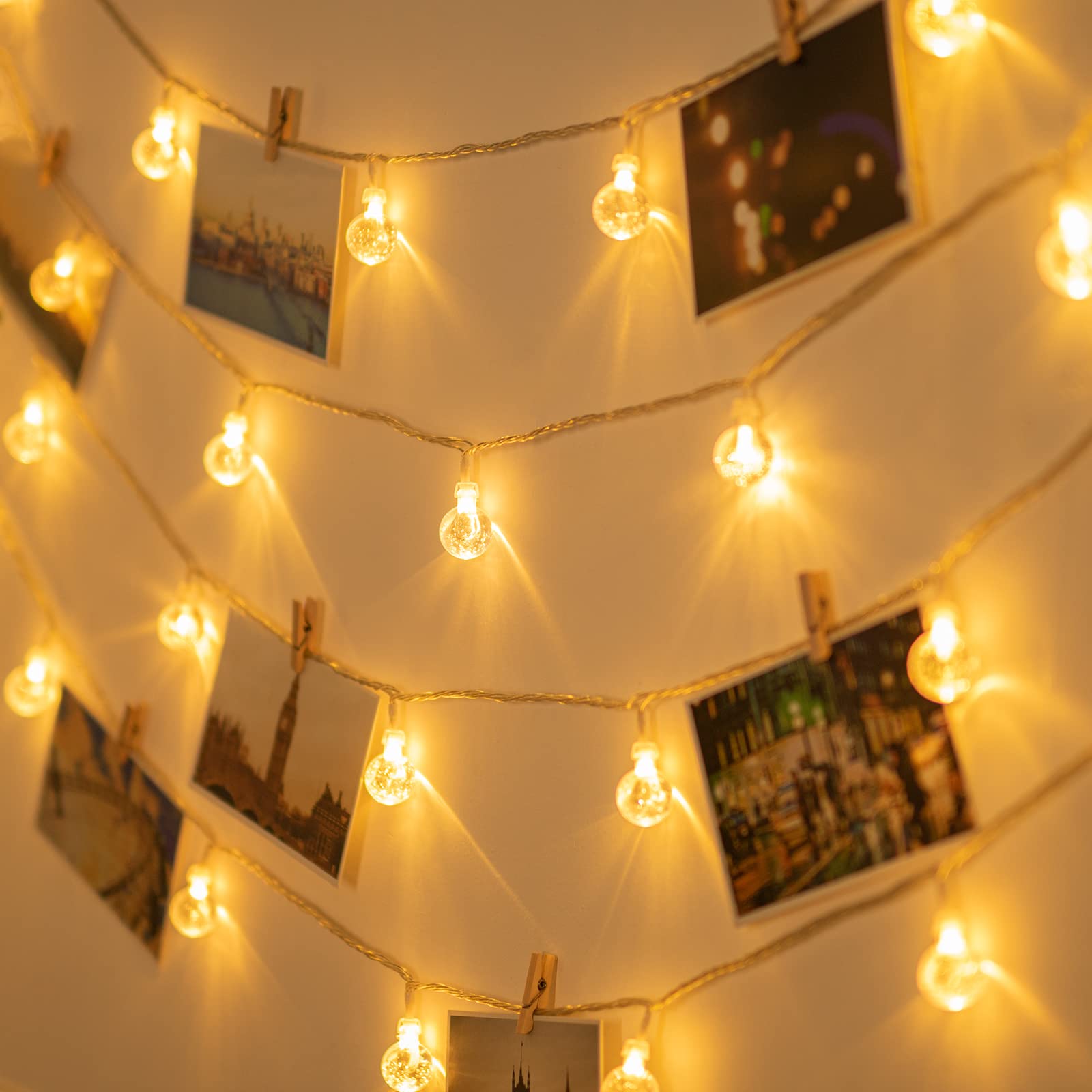 Koopower 30LEDs Globe Fairy Lights, Garden Fairy Lights USB Plug in, 8 Mode String Lights with Remote Timer Crystal Balls Lights for Wedding Christmas Party Bedroom(Warm White&Multicolor)