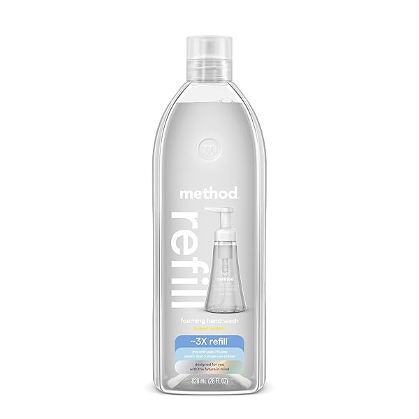 METHOD FOAMING HAND SOAP, REFILL, SWEET WATER, RECYCLABLE BOTTLE, BIODEGRADABLE FORMULA, 28 OZ, (PACK OF 1) (PACKAGING MAY VARY)