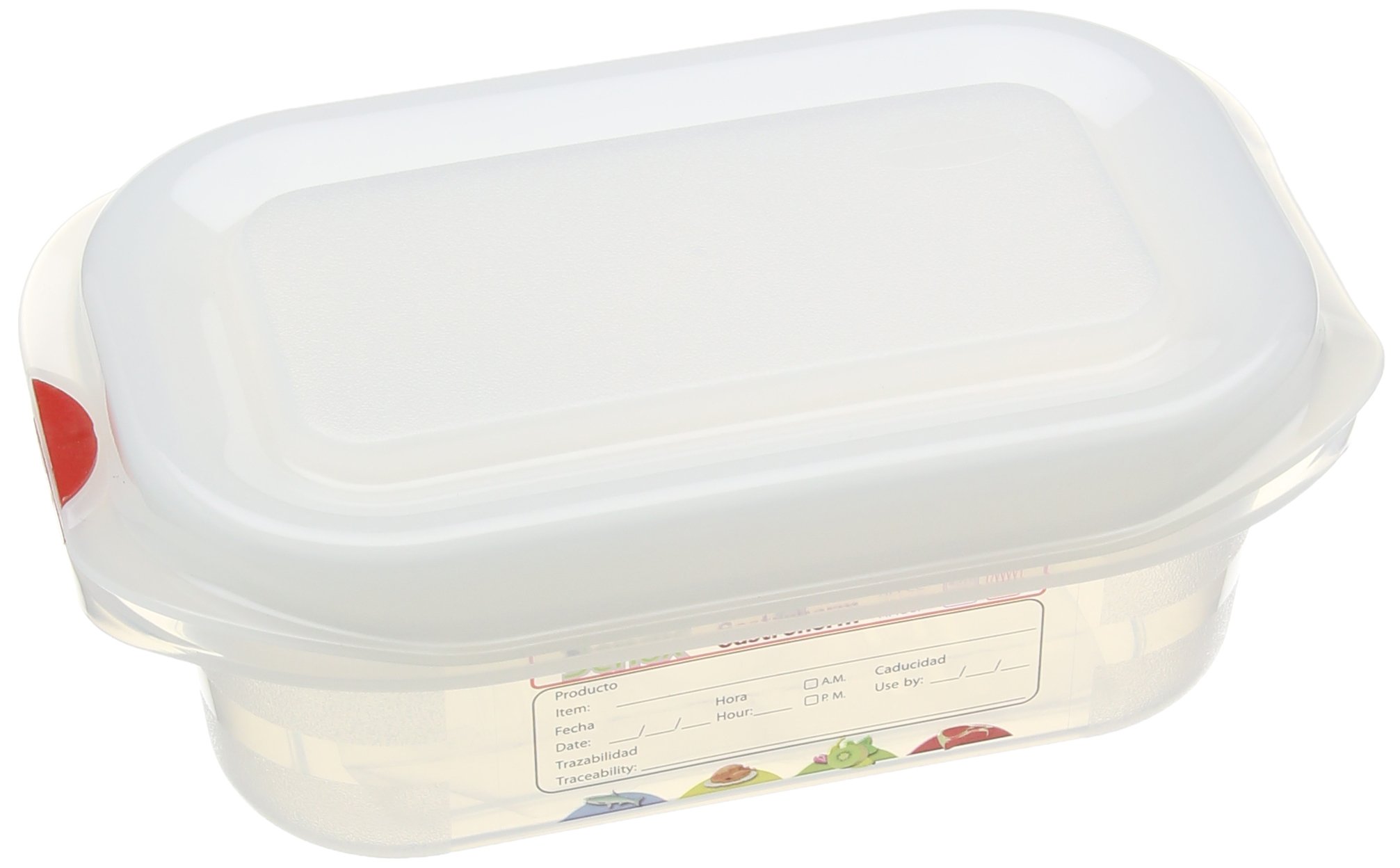 Genware NEV-12340 GN Storage Box, 1/9 65 mm Deep, 0.6 L (Pack of 6)