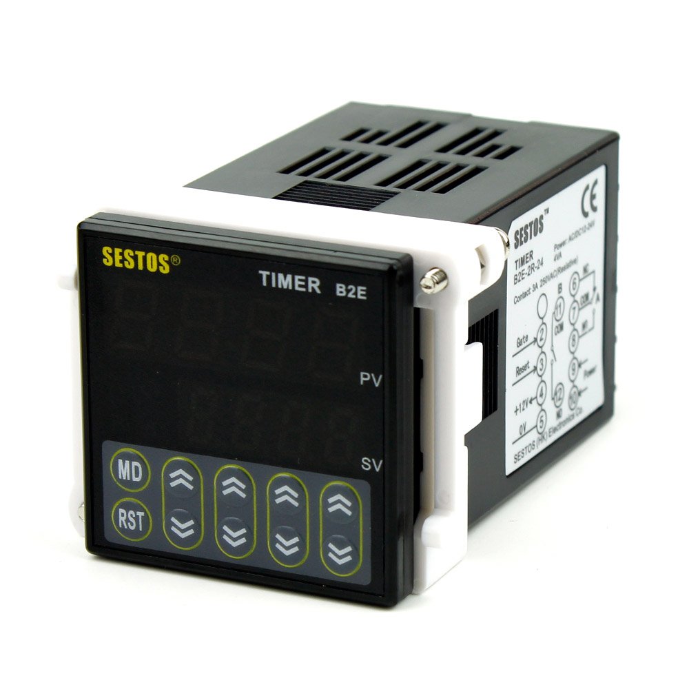 New Sestos Digital Twin Timer Relay Time Delay Relay Switch 1224V B2E