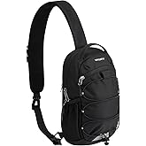 WATERFLY Small Crossbody Sling Bag: RFID Blocking Anti Theft Sling Backpack Chest Bag Travel Hiking Daypack Man Woman