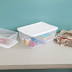 Sterilite 48-Pack Storage Box, Stackable Clear