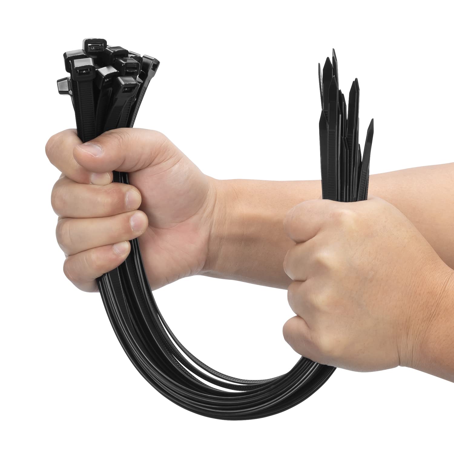 Photo 1 of XINGO 16 Inch Black Large Zip Ties Heavy Duty 100 PCS, 200 LBS Ultra Strong Plastic Wire Ties, Large Cable Ties Extra Long Tie Wraps, Indoor and Outdoor UV Resistant