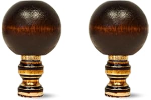 Royal Designs, Inc. Wood Finial for Lamp Shade, Crafted in The USA, FS-1001RO-2, Red Oak Finish, Pack of 2