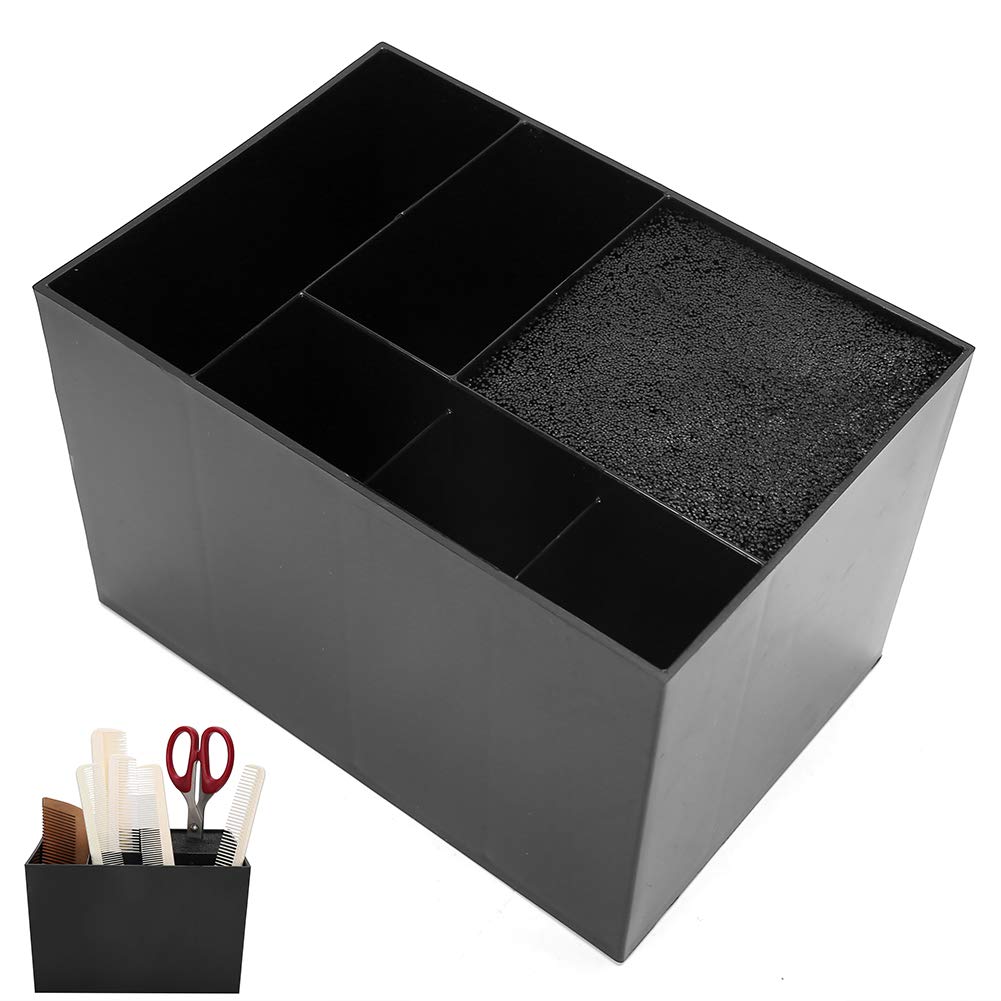 Barber Shop Scissors Holder Storage, Hairstylist Combs Organizer Box Hairdressing Tool Rack Holders (6.4 x 4.6 x 4.2in)