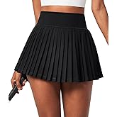 IUGA Pleated Tennis Skirt High Waisted Golf Skirts for Women with Pockets Athletic Skirt Skort with Built-in Shorts