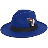 FADACHY Classic Fedora Hats for Men & Women Wide Brim Felt Hat Panama Dress Fedora Hat