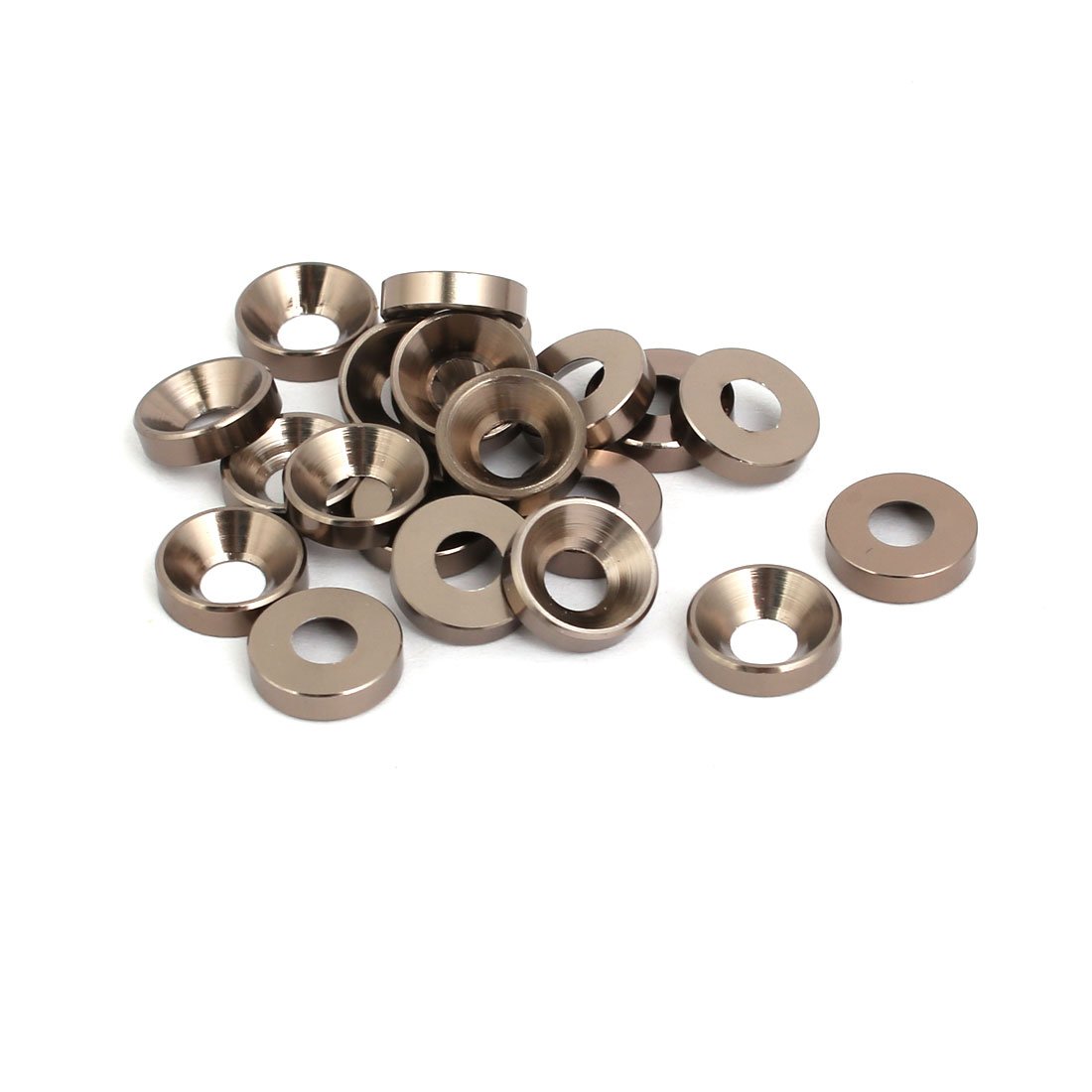 Sourcingmap M4 Aluminium Alloy Cup Head Engine Bay Bumper Washer Gray 20pcs