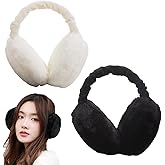 AWOCAN Earmuffs Fluffy Ear Muff Ear Warmers Winter Warm Plush Earmuff Foldable Women Men