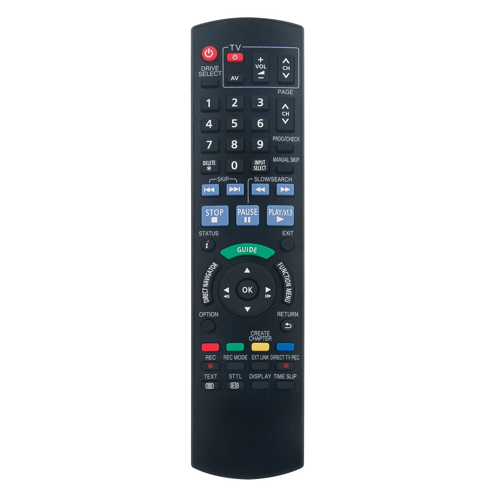 VINABTY N2QAYB000332 Replacement Remote Compatible with Panasonic DVD Recorder DMR-EX79 DMR-EX89 DMR-EX77 DMR-EX78 DMR-EX768 DMR-EX88
