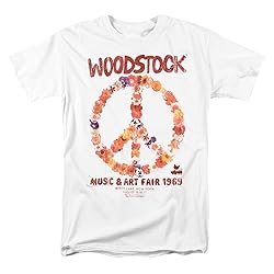 Popfunk Woodstock Peace Symbol White T Shirt