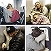 FAMY Travel Pillow,Fast Inflatable Pillow, Ergonomic Portable Travel Pillow, Fit Travel Pillow, Plane Pillow, Train, Bus, Office, Travel Pillow, Full Support, Soft PVC Flocking（Grey）