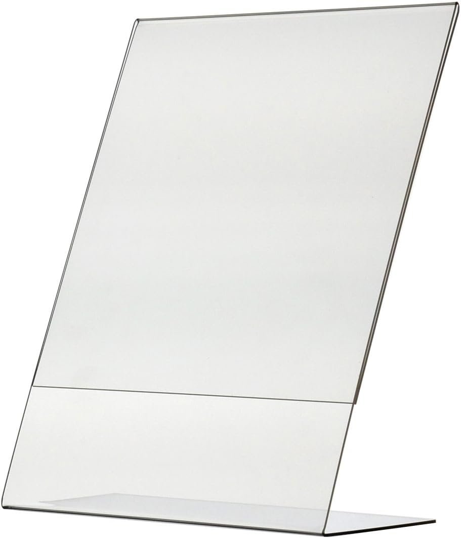 Wholesale 8.5 X 11 Slant Back Clear Acrylic Sign Holder 108 Pack Ad Frame Counter