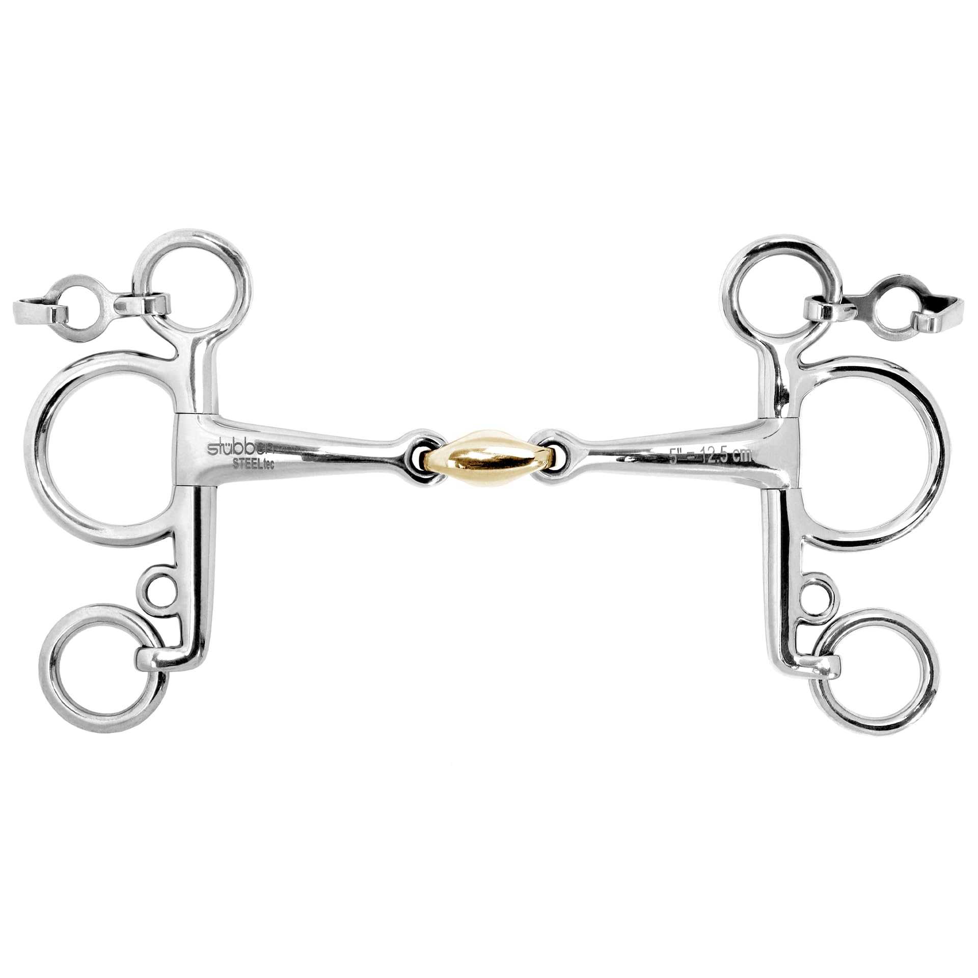 Stübben 2240 Pelham double broken - 5"·12,5cm - 14 mm - Sweet Copper middle-link