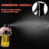 PLACHIDAY Olive Oil Sprayer 180ML Glass Bottle with Brush - Black view 2