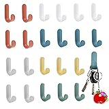 24 PCS Cute Self Adhesive Wall Hooks, Small Hooks