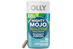 OLLY Mighty Mojo, Tongkat Ali, Resveratrol & Pine Bark, Testosterone with Antioxidant Support, Supplement for Men, 30 Count