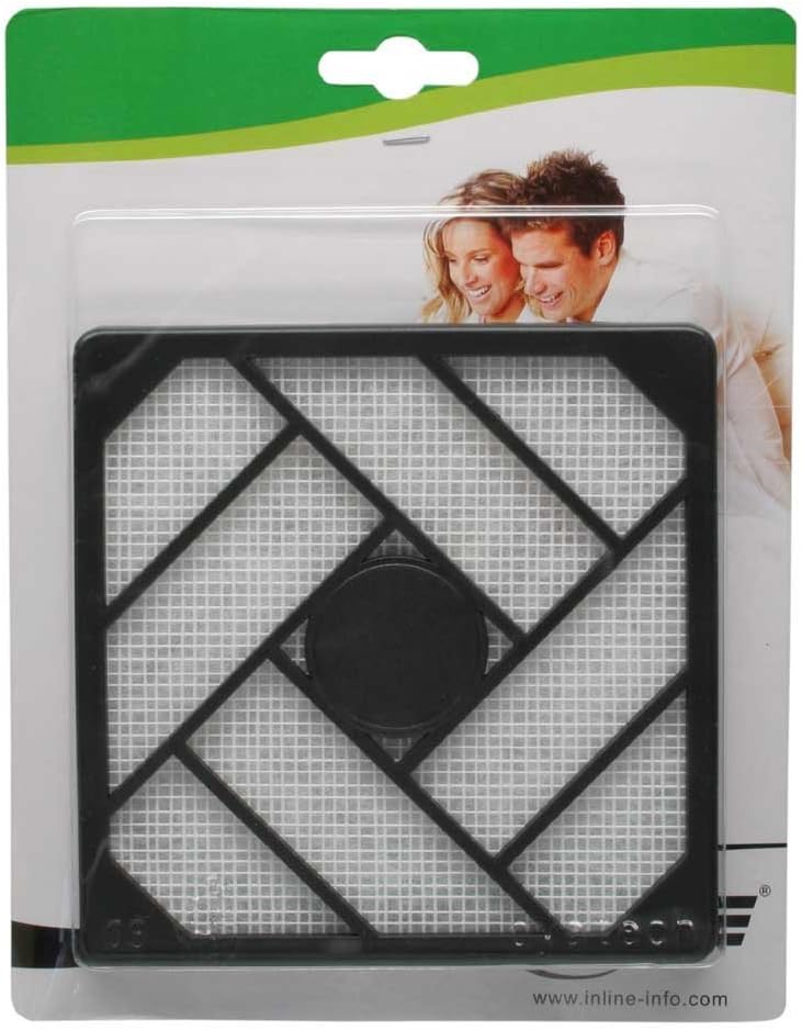Filter + installation cartridge, InLine®, 120x120mm, Black / White - Image 3