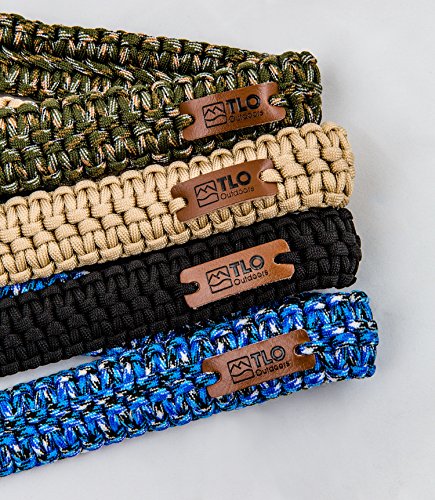 TLO-Outdoors-Paracord-Gun-Sling-Extra-Wide-Adjustable-2-Point-Paracord-Sling-with-Swivels-for-Rifle-Shotgun-and-Crossbows-for-Hunting-Shooting-550-Rated-Nylon-Kernmantle