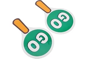 Kisangel 2pcs Double-Sided Traffic Paddle Stop Sign for Children Traffic Safety Teaching Portable Handheld Signal Board for C