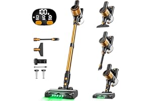 SUXIANGVAC Cordless Vacuum Cleaner, 350W/30Kpa 8 in 1 Powerful Stick Vacuum, with Anti-Tangle Brush and Upgraded Green Light, 40mins Runtime Rechargeable Lightweight Vacuums for Hardwood Floor,Pet Hair