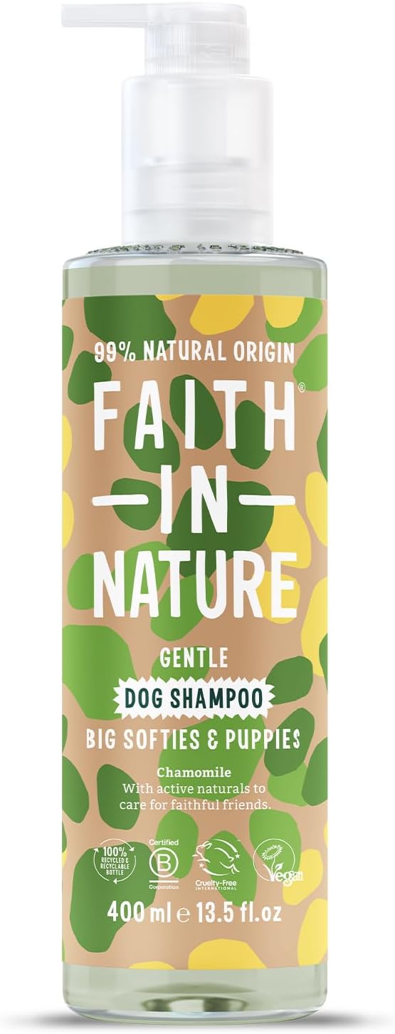 Faith In Nature Chamomile Dog Shampoo 400ml Vegan Cruelty Free SLS Silicones