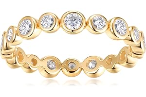 Moissanite and Sapphire/Ruby/Emerald Eternity Rings for Women, Solid 925 Sterling Silver, Stackable Wedding Band, Anniversary