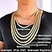 U7 18K Gold Plated Men Jewelry 6MM Unique Snake Chain Necklace 22-Inch