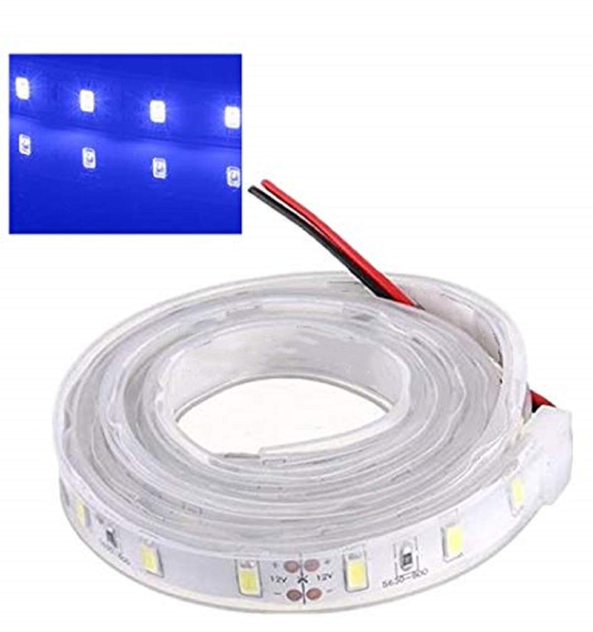 MASUNN 1M 5630 SMD LED Silicone Strip Light Blue light Waterproof 12V