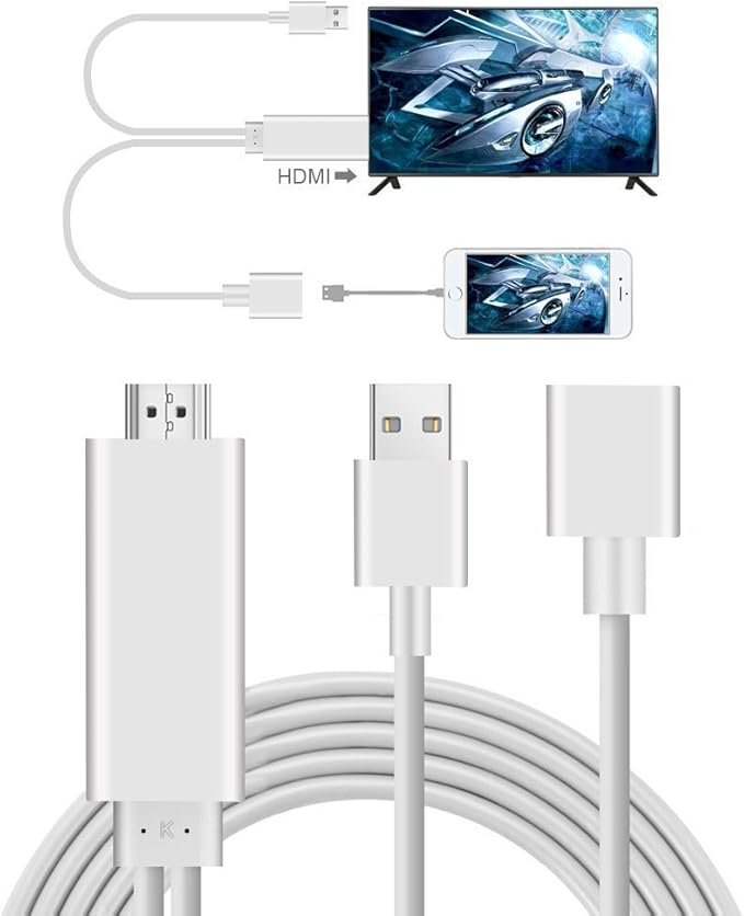 Cable HDMI para iPhone Smartphone iPad y Samsung, de Musou, cable ...