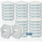 BALORIZ Disposable Toilet Brush Refills 32 Count Toilet Refills, Disposable Toilet Bowl Brush Refill Pads for Bathroom and Toilet Cleaning (Not Compatible with Other Brand Toilet Handle)