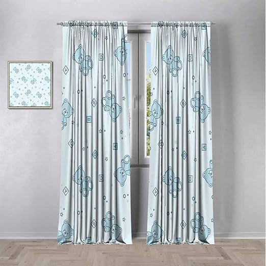 Amazon Com Songdayone Nursery Kitchen Curtain Teddy Bears And
