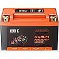 EBL Motorcycle Battery Lithium YTZ12S-BS / YTZ14S-BS LiFePO4 12V 5Ah 300A Powersports Battery, YTZ10S-BS YT12A-B2 Compatible ATV, UTV, Jet Ski, Quad, Lawn Mower, Tractor, Scooter, Generator Battery