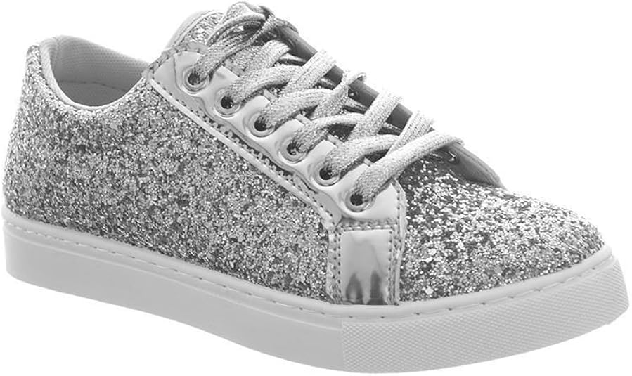 black shiny trainers womens