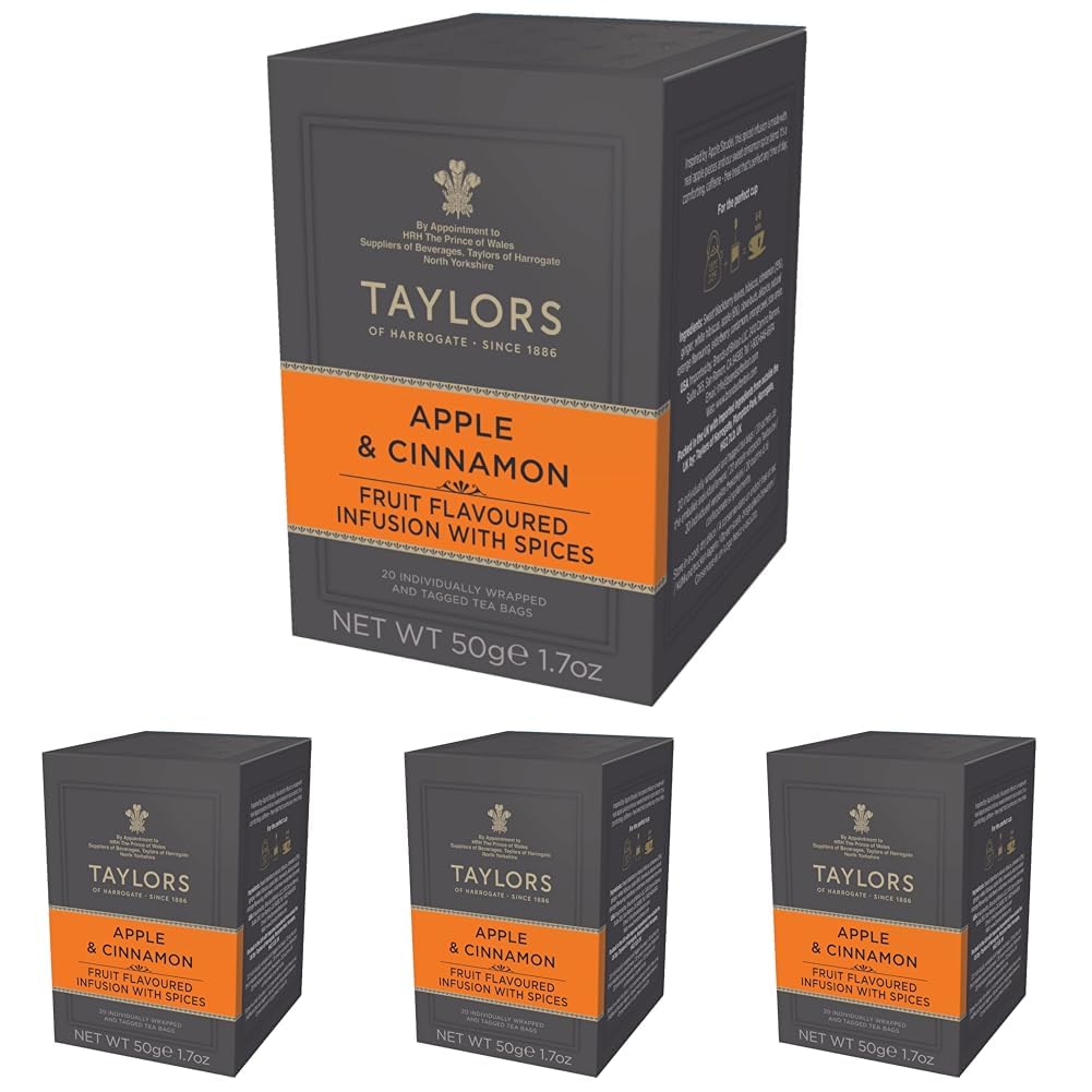 Taylors of Harrogate Apple & Cinnamon Herbal Tea, 20 Count (Pack of 24) Image