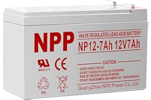 NPP NP12-7Ah F2 12V 7Ah AGM Rechargeable Maintenance Free Valve Regulated Sealed Lead Acid Battery with F2 Terminal