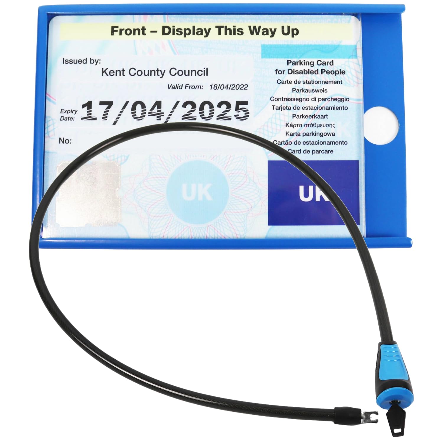 Blue Badge Disabled Holder Guard Parking Security Anti Theft Lock Wallet Purse