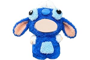 Plush Clothes for Labubu (NO Doll), Handmade Plush Clothing Set Compatible with 17cm/6.7in Doll Cute Outfit Accessories, Blue