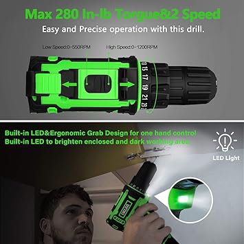 AILUKI  Power Drill Drivers product image 2