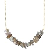 Sunshinegems Natural Labradorite Chips Necklace, Polished Raw Gemstone, Healing Crystals, Gift for Her, Birthday, Gemstone Jewelry 18 inch Stone Weight Approx 14 to 20 Carat