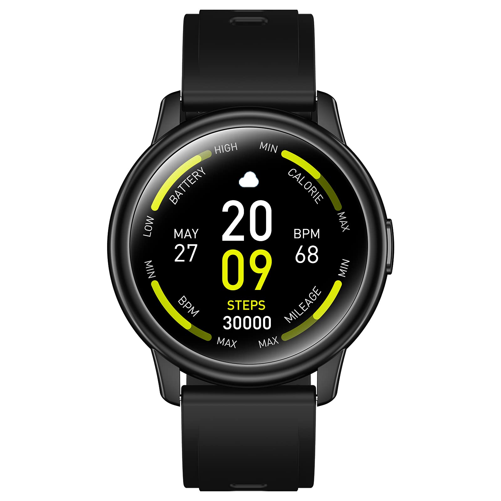 Cillso Smart Watch for Men, IP68 Waterproof Fitness Tracker, Smartwatch for Android Iphone Phones, Activity Tracker with Heart Rate and Sleep Monitor, 24 Sports Modes, Pedometer, Black