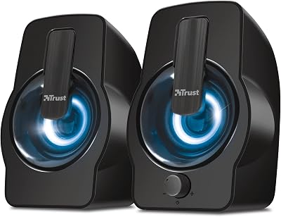 Trust Gemi RGB LED 2.0 PC Speakers 12 W USB Powered Black