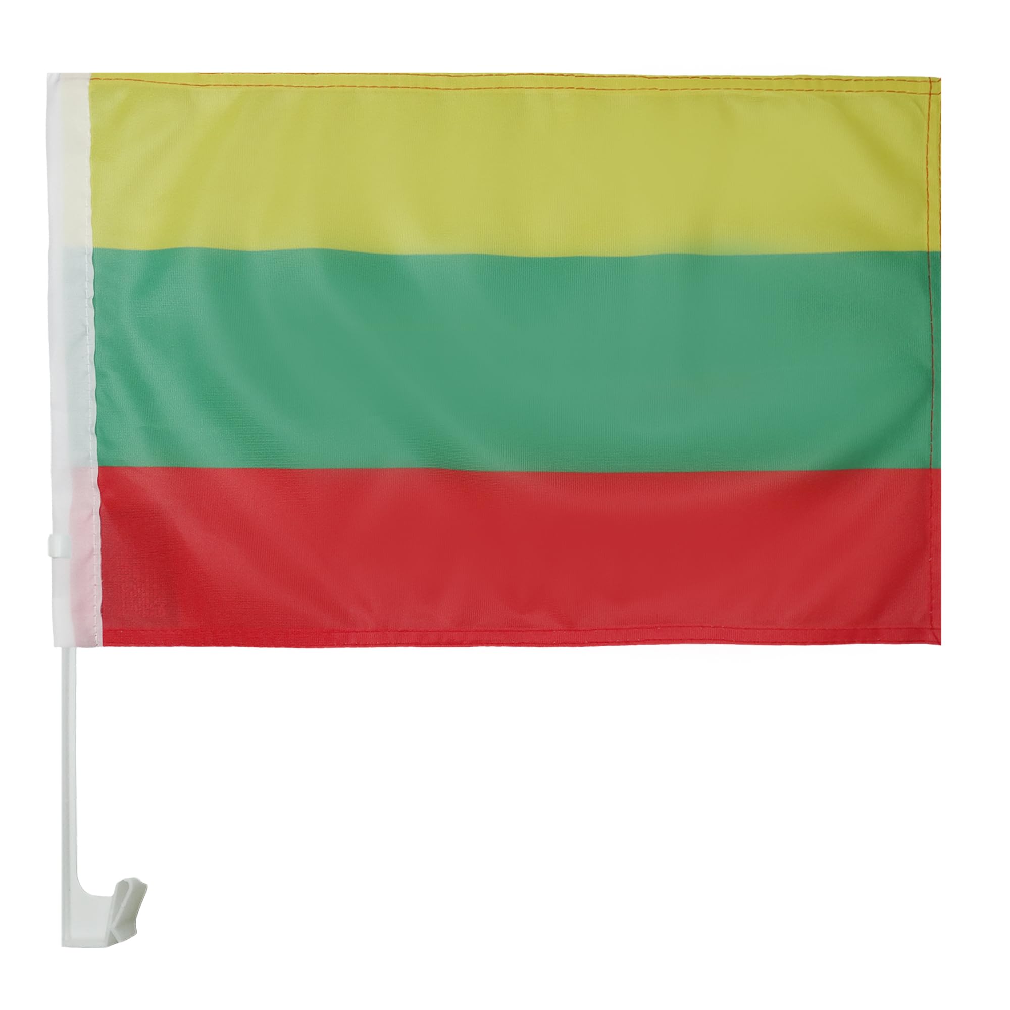 AZ FLAG Lithuania Car Flag 18'' x 12'' - Lithuanian Car flags 30 x 45cm - Banner 18x12 INCHES PLASTIC STICK