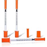 0.5ml 31Ga 1/4-Inch 6mm Disposable Syringe for Scientific Lab, Individually Wrapped, Pack of 20