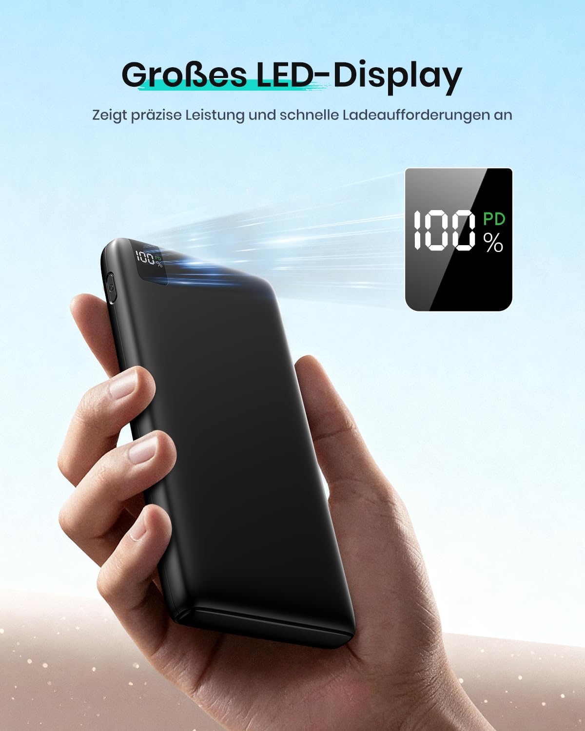 A ADDTOP Power Bank 20000mAh - 22,5W Schnellladefunktion Powerbank mit 4 Ausgängen, Externe Handyakkus PD3.0 QC4.0 USB C-EIN/Ausg, Klein Tragbares Ladegerät für iPhone, Galaxy, Tablette,etc 5