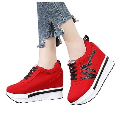 Red Platform Wedge Sneakers for Women Ladies Nigeria Ubuy - Main Image