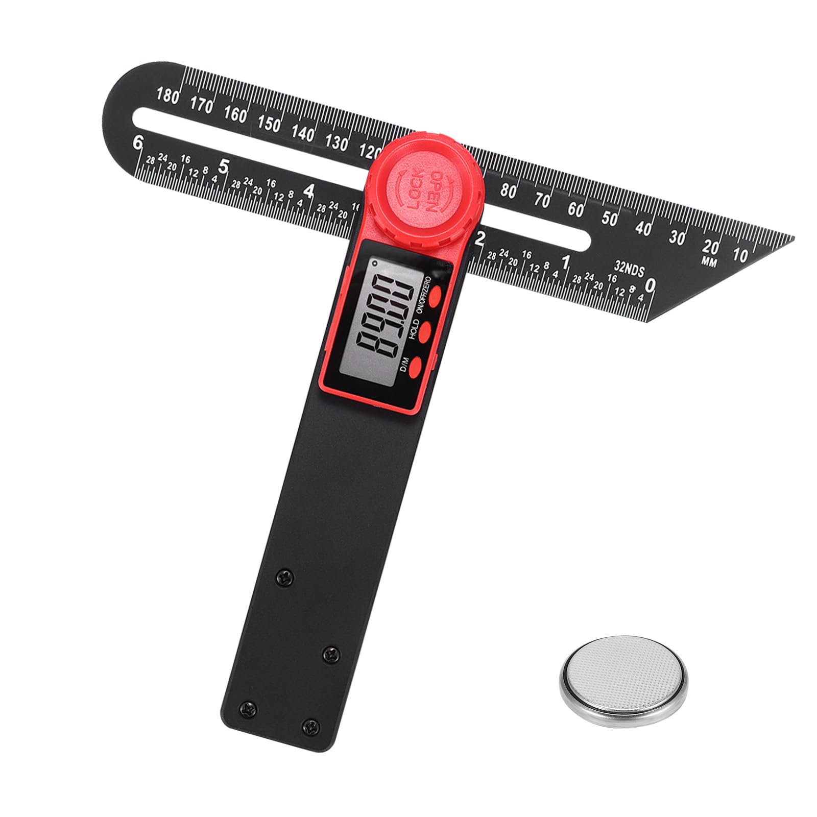 Miawtro Digital Angle Finder Ruler，9 Inch Carpentry Adjustable Digital Angle Gauge Trend Angle Finder Stainless Steel Goniometer for Craftsmen Carpenter and Architect