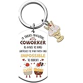 MOEXUKO Goodbye Gifts for Coworkers Keychain Farewell Gifts for Coworkers Thank You Gift for Coworker Work Bestie Leaving Birthday Retirement Thanksgiving Christmas Gift Ideas Funny Coworker Keyring