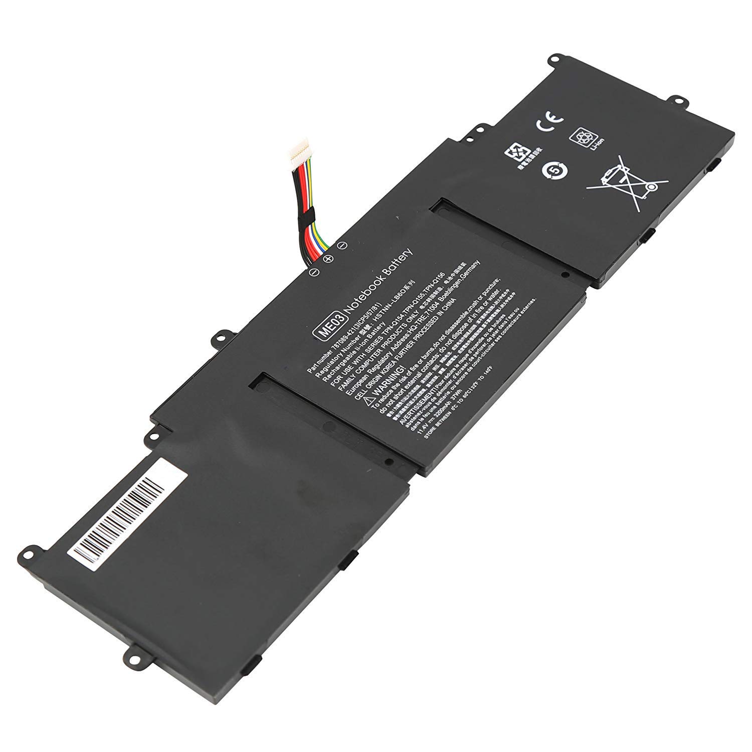 ME03XL Laptop Battery Replacement for HP Stream 11-D 13-C Series 13-c110nr 13-c002dx 13-c010nr 13-c014tu 11-d010nr 11-d020nr 11-d010wm 11-d011wm 11-D014TU 787521-005 787089-541 HSTNN-UB6M (11.4V 37Wh)