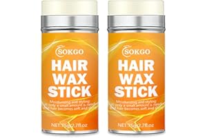 LOSKE Hair Wax Stick, Wax Stick for Hair Slick Stick, Long-Lasting Not Greasy Hair Styling Wax for Hair Edge Control Smooth Wigs Flyaways Edge Frizz Hair, Natural Matte Finish